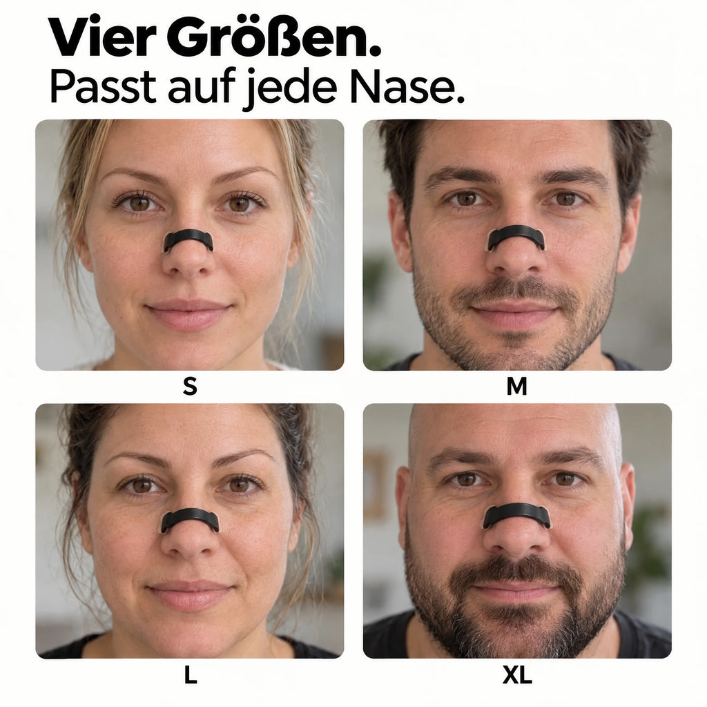 Vier Bandgrößen von S bis XL
