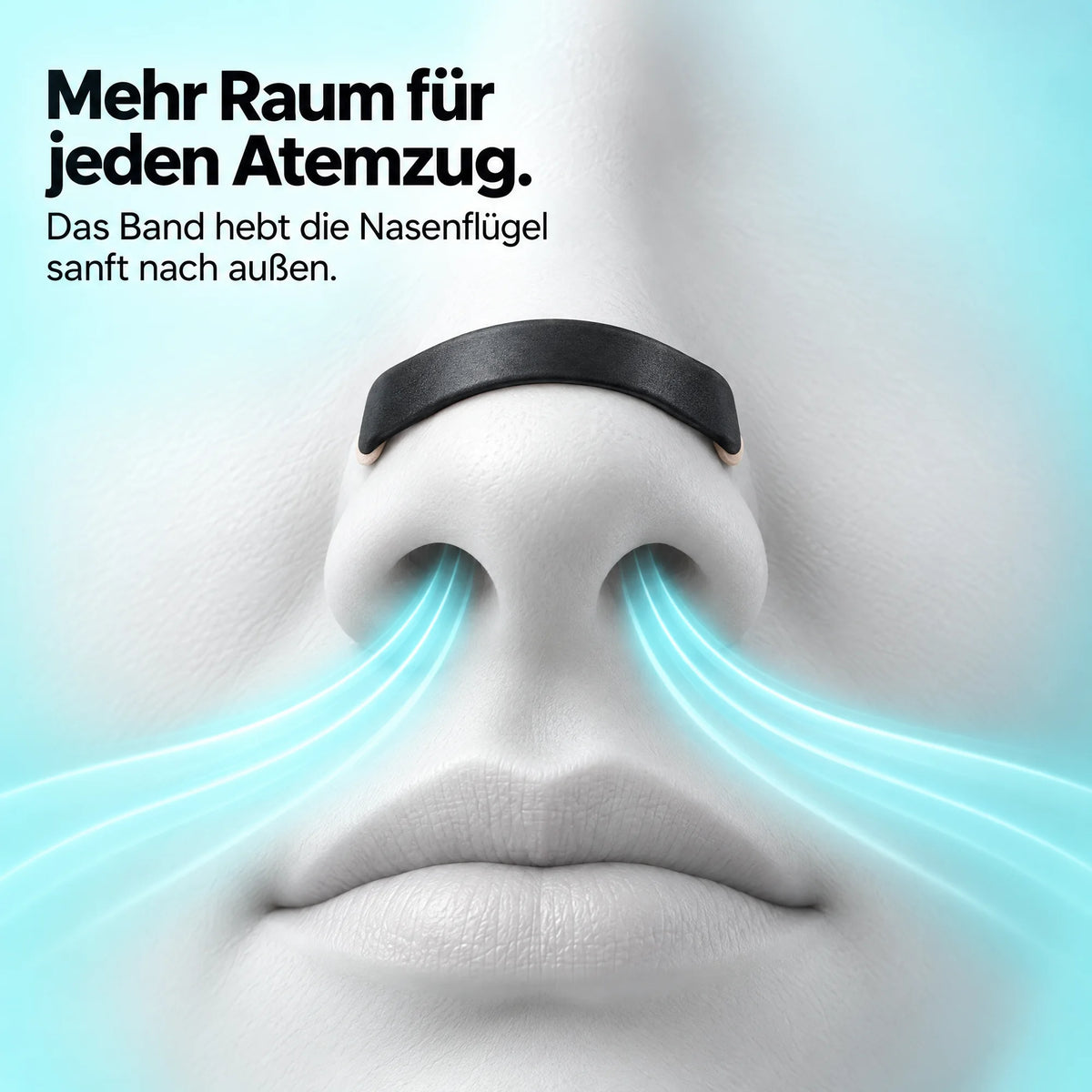 Mehr Raum für jeden Atemzug: das Band hebt die Nasenflügel nach außen